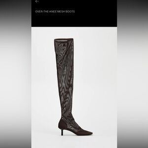 Zara Brown Over-the-Knee Heeled Boots